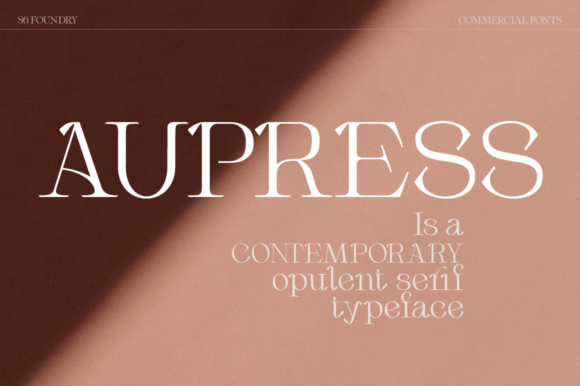 Aupress: An Elegant Serif Typeface for Modern Branding