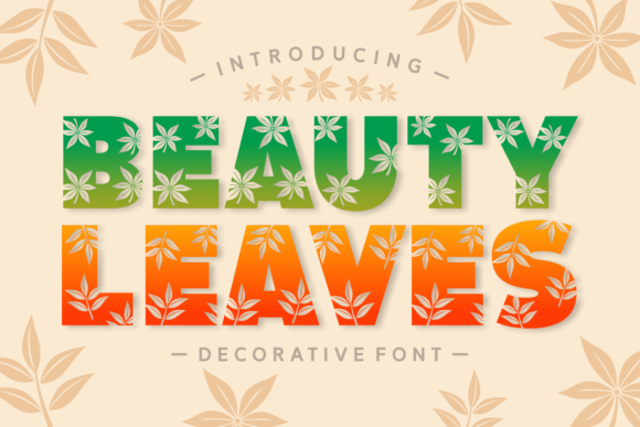 Beauty Leaves Font for Editorial Design