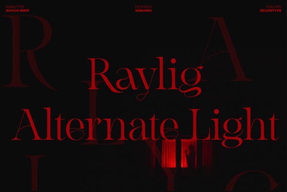 Raylig Alternate Light Typeface