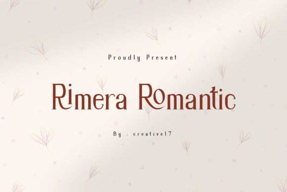 Rimera Romantic: The Serif Font That Elevates Brand Style